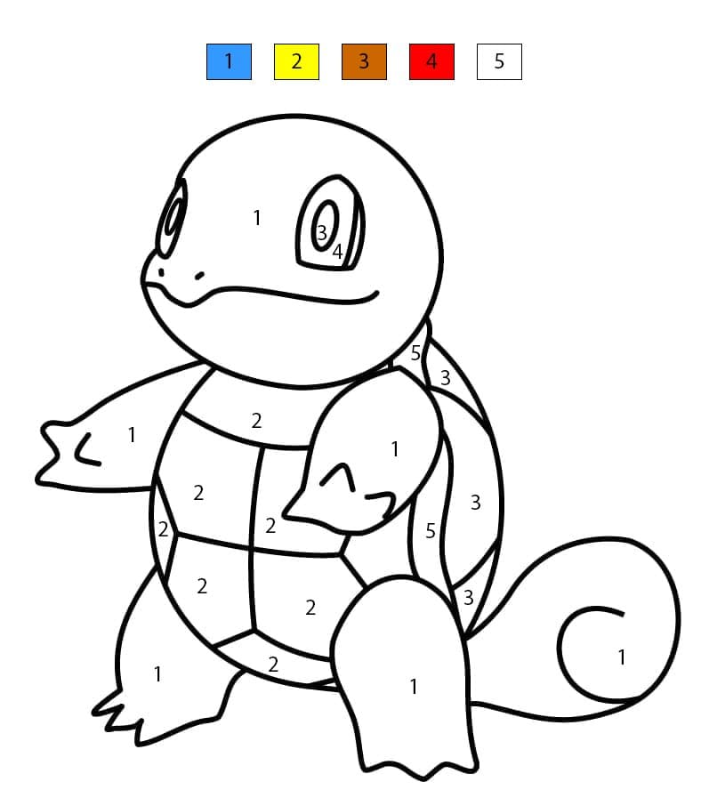 Carapuce Pokémon Coloriage Magique