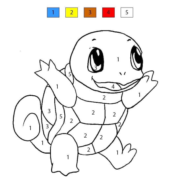 Coloriage Magique Carapuce charmant Coloriage Magique