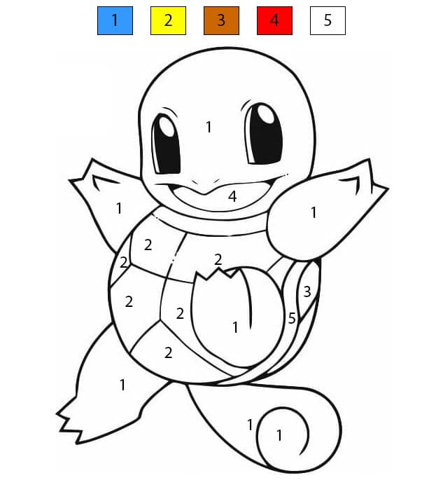 Coloriage Magique Carapuce joueur Coloriage Magique