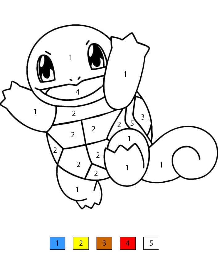 Coloriage Magique Carapuce pour enfants Coloriage Magique
