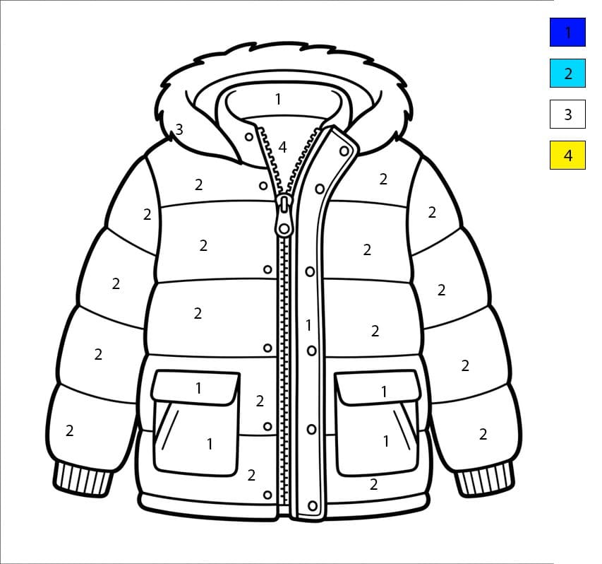 Doudoune Vêtements Coloriage Magique