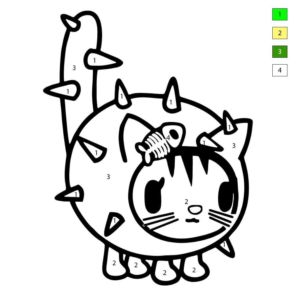 Fille-chat Toca Boca Coloriage Magique