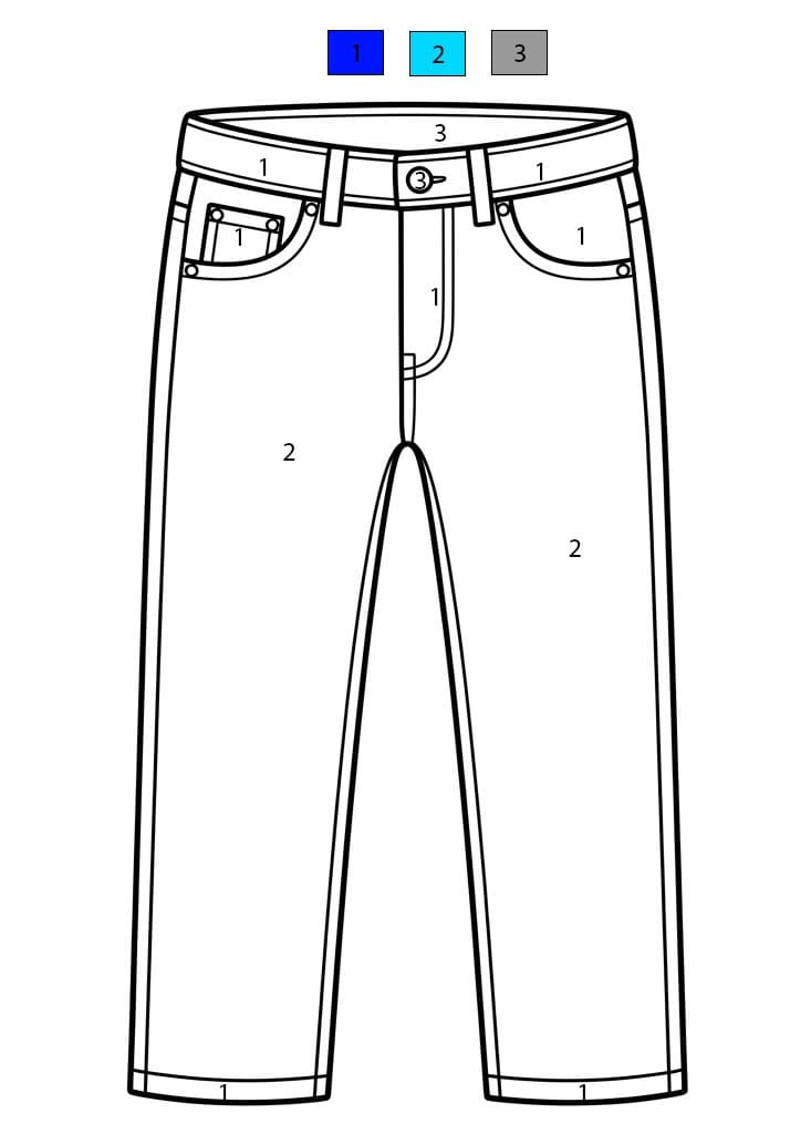 Jeans Vêtements Coloriage Magique