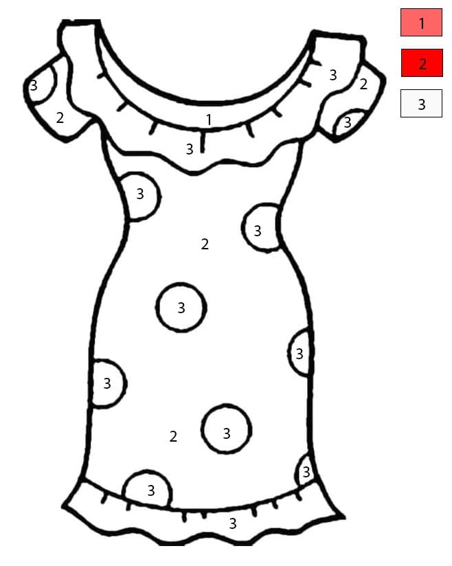 Jolie Robe Coloriage Magique