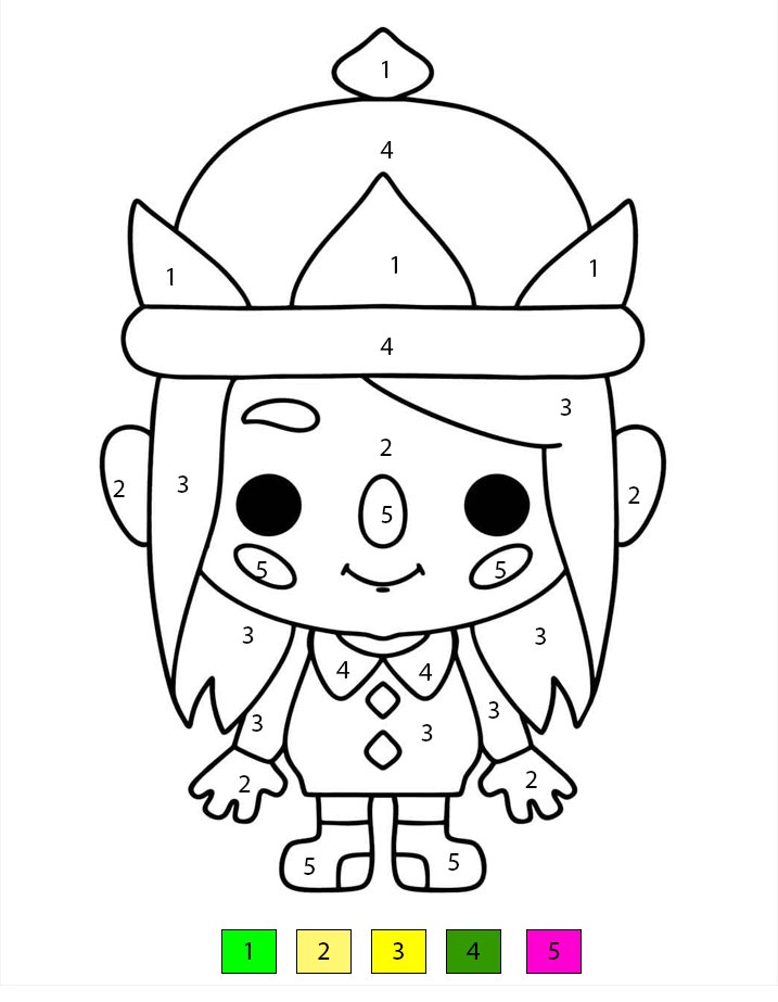 Lutin Toca Boca Coloriage Magique