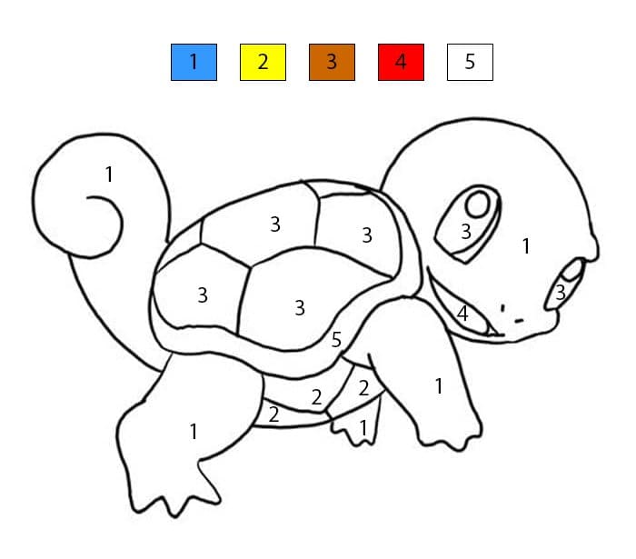 Coloriage Magique Petit Carapuce Coloriage Magique