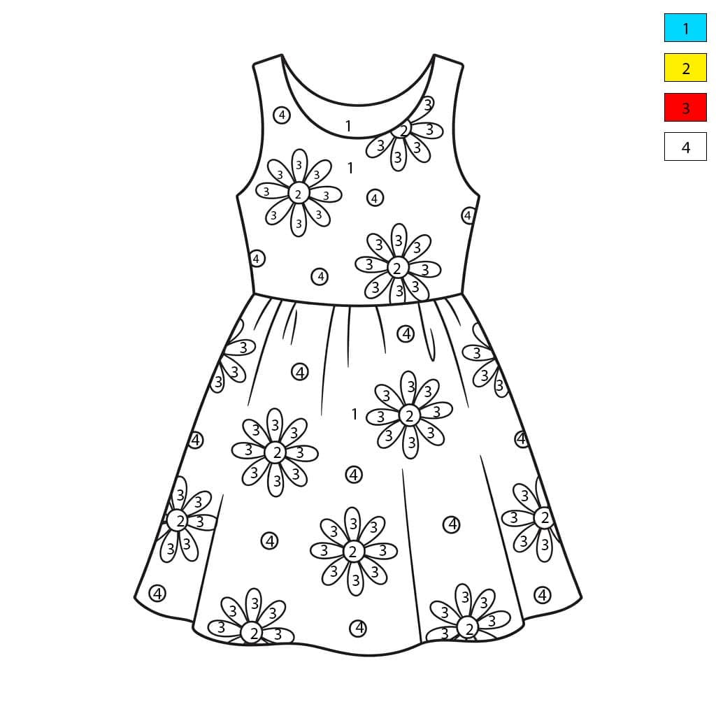 Petite Robe Coloriage Magique