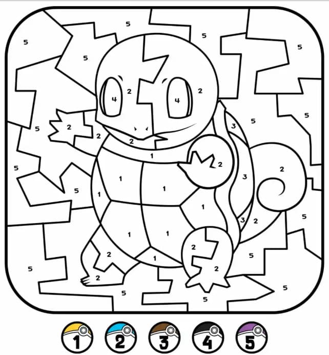 Coloriage Magique Pokémon Carapuce Coloriage Magique