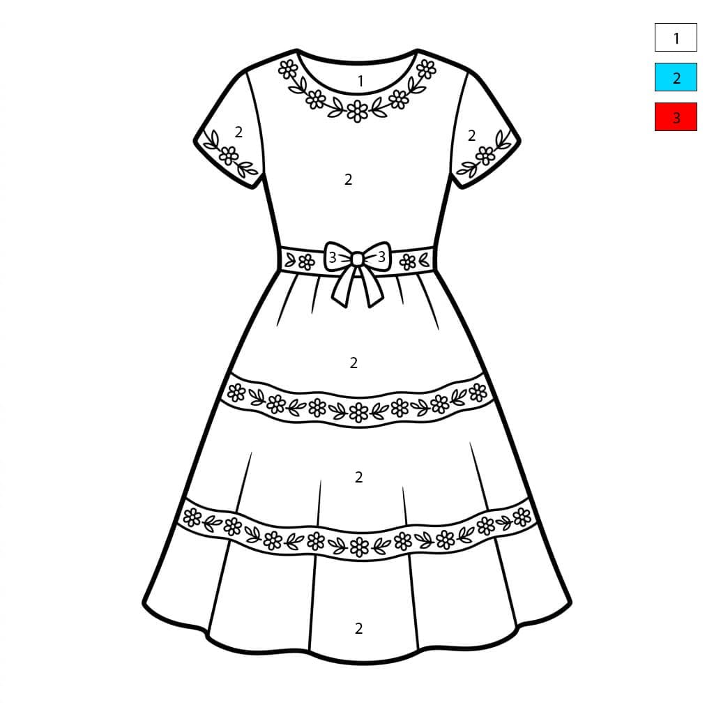 Robe Chic Coloriage Magique