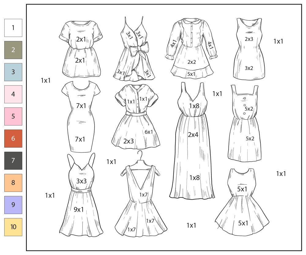 Robe Enchantée Coloriage Magique