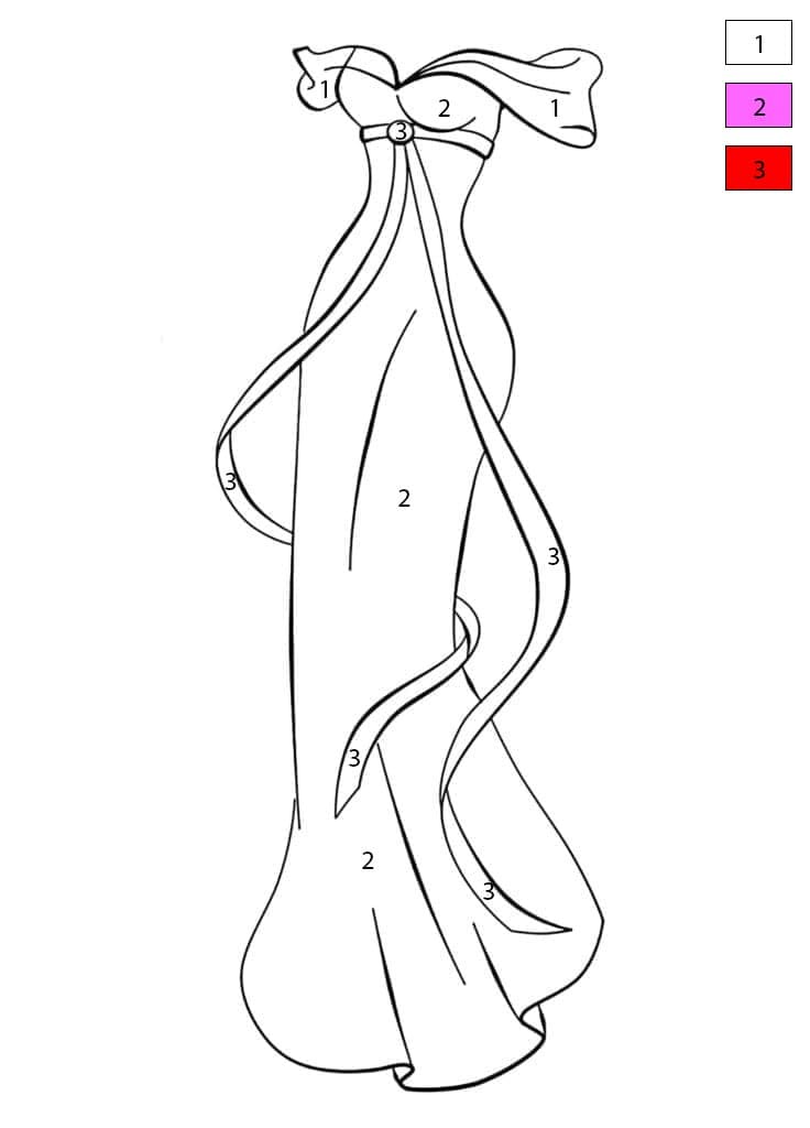 Robe Féérique Coloriage Magique