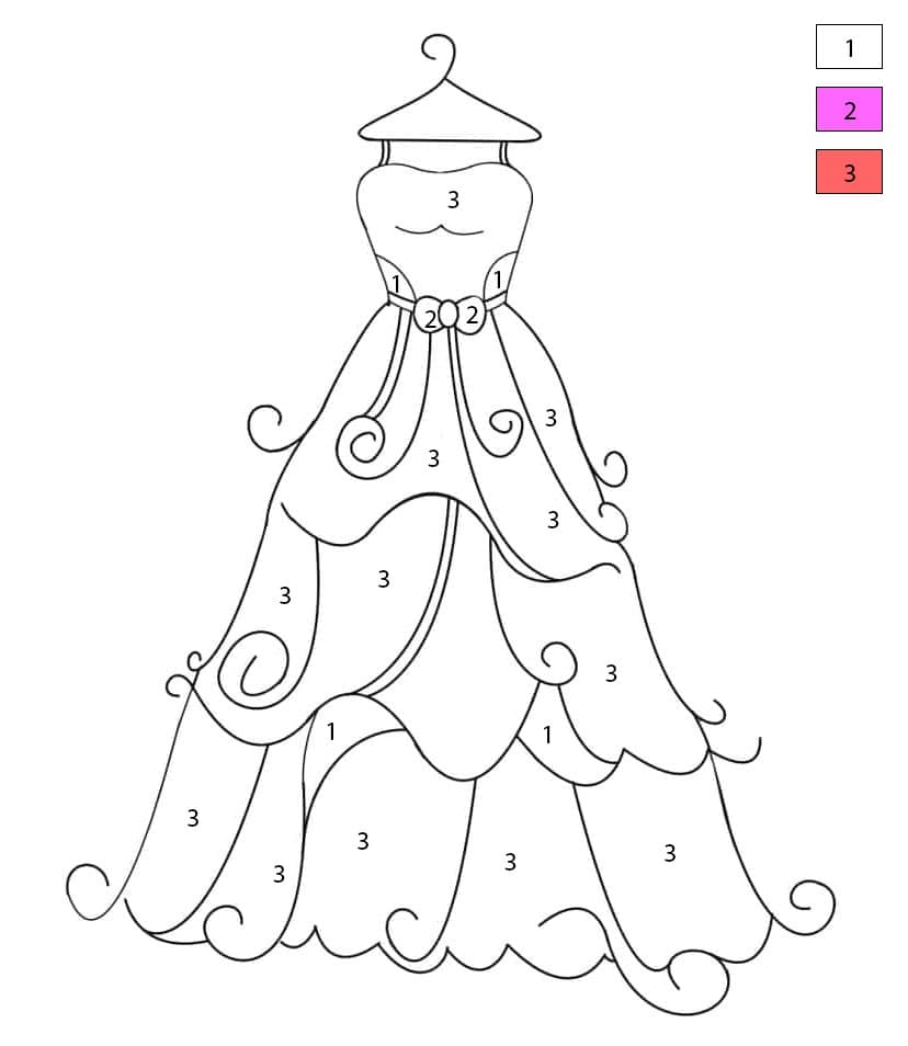 Coloriage Magique Robe