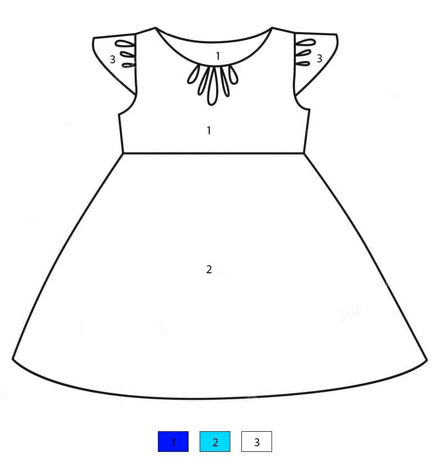 Robe pour enfant Coloriage Magique