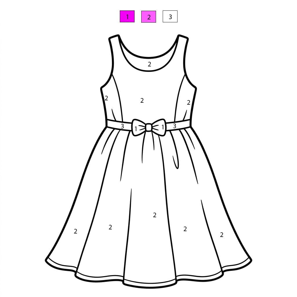 Robe pour enfant Vêtements Coloriage Magique