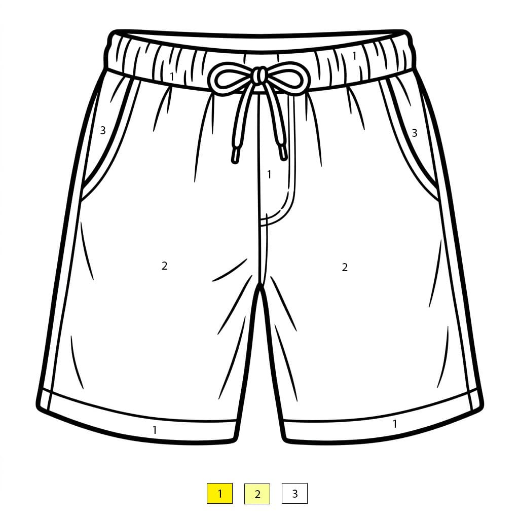 Shorts Vêtements Coloriage Magique