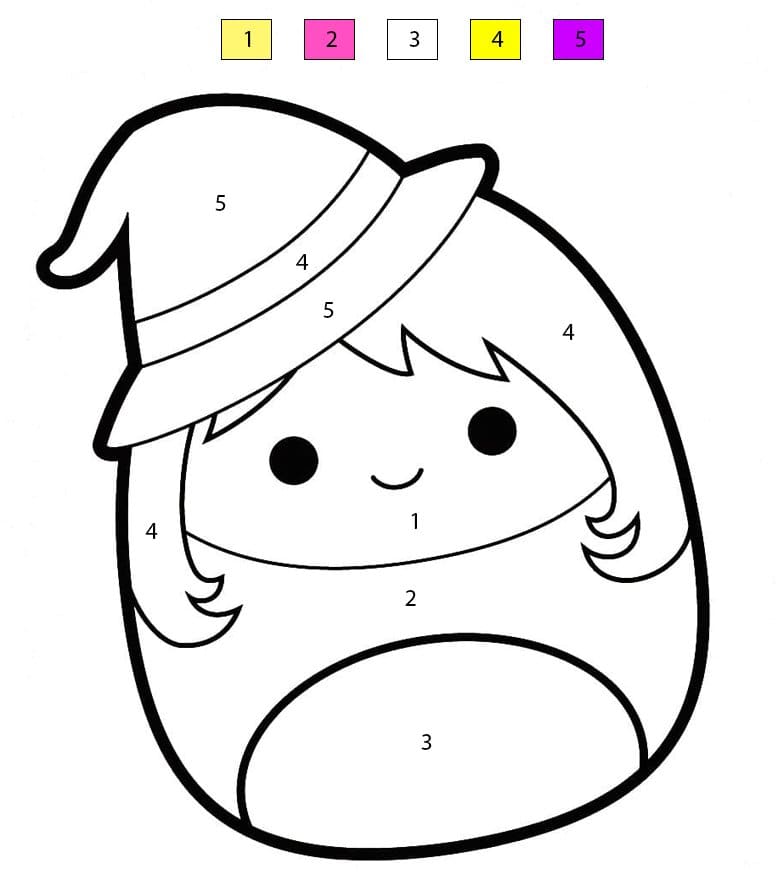 Squishmallows Madeleine Coloriage Magique