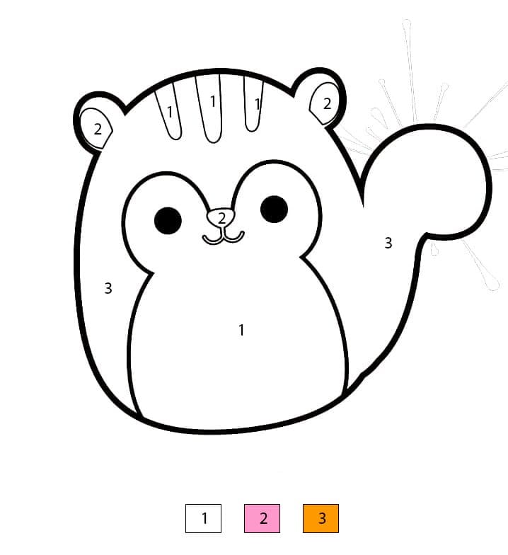 Coloriage Magique Squishmallows Sawyer Coloriage Magique