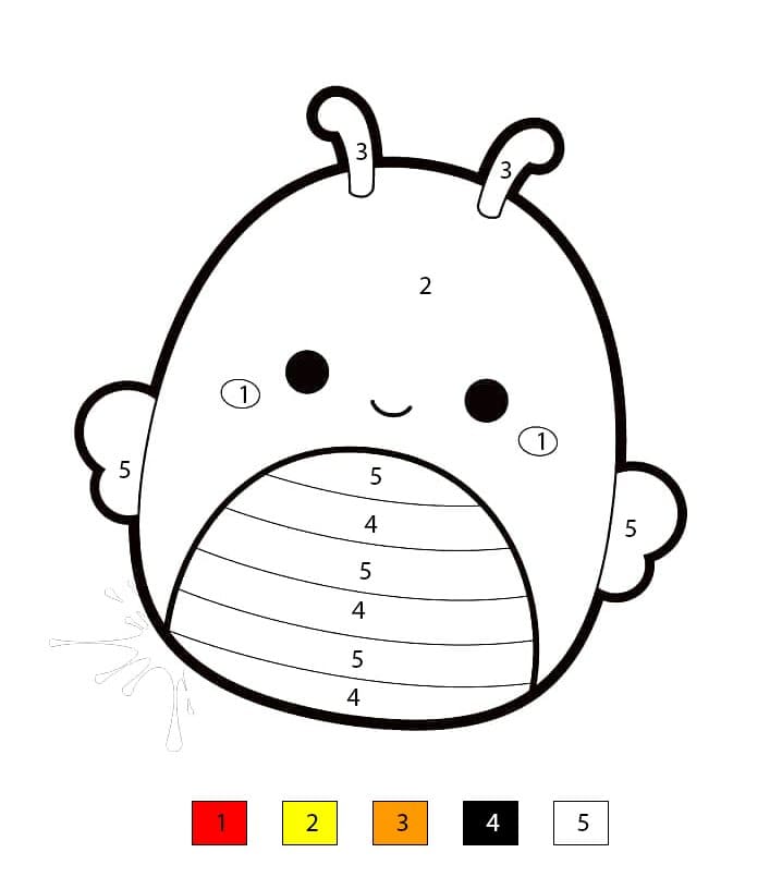 Coloriage Magique Squishmallows Sunny Coloriage Magique