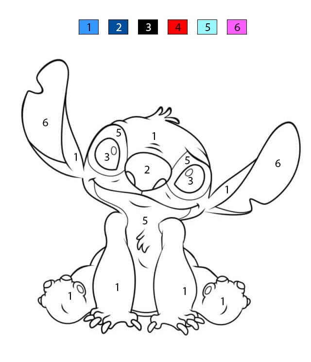 Stitch Adorable Coloriage Magique