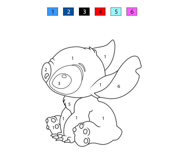 Stitch Aventurier Coloriage Magique
