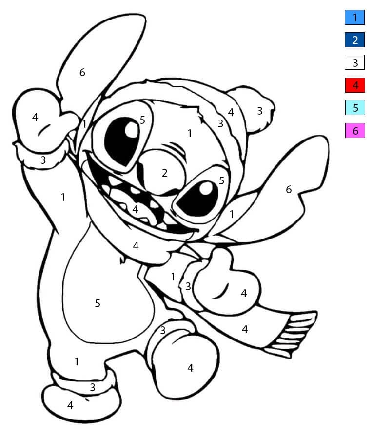Stitch Câlin Coloriage Magique