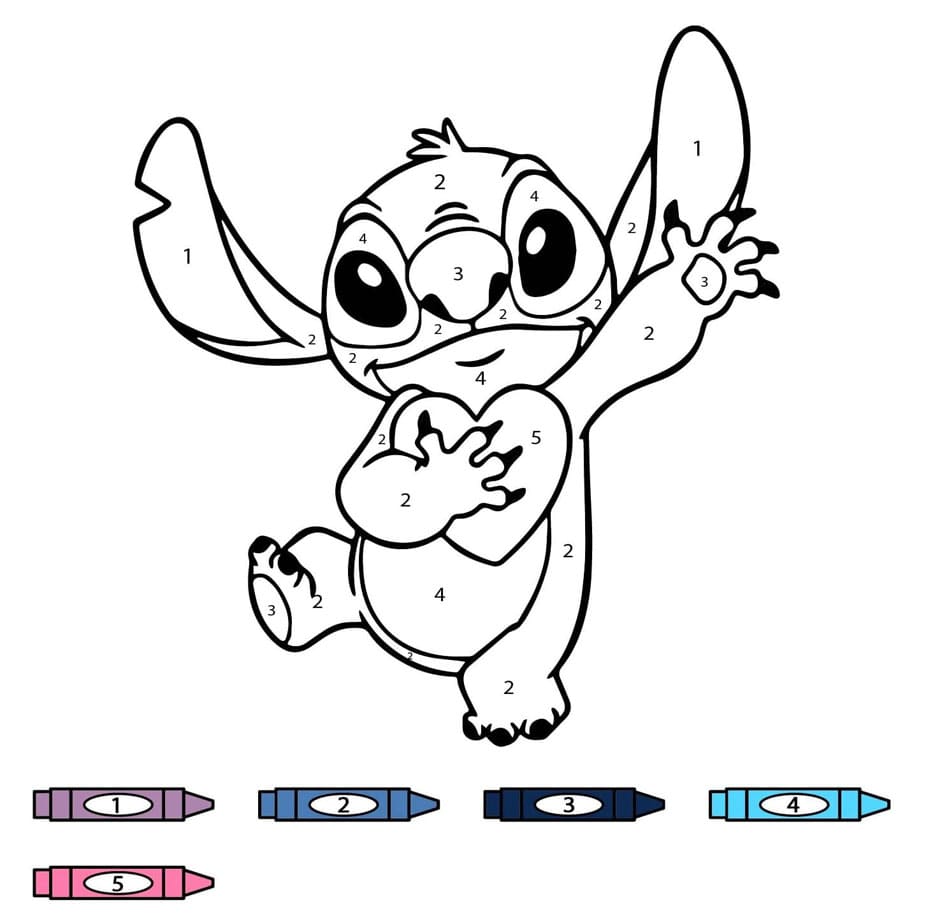 Stitch Danseur Coloriage Magique