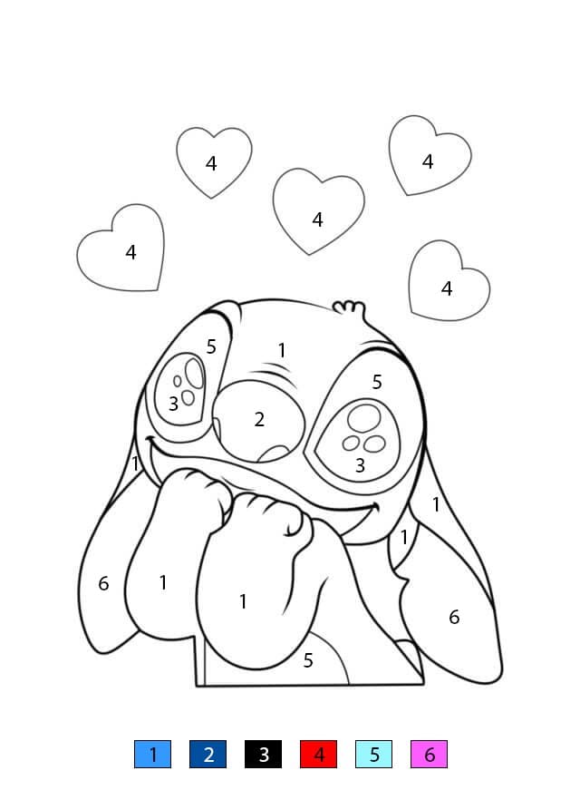 Stitch Doux Coloriage Magique