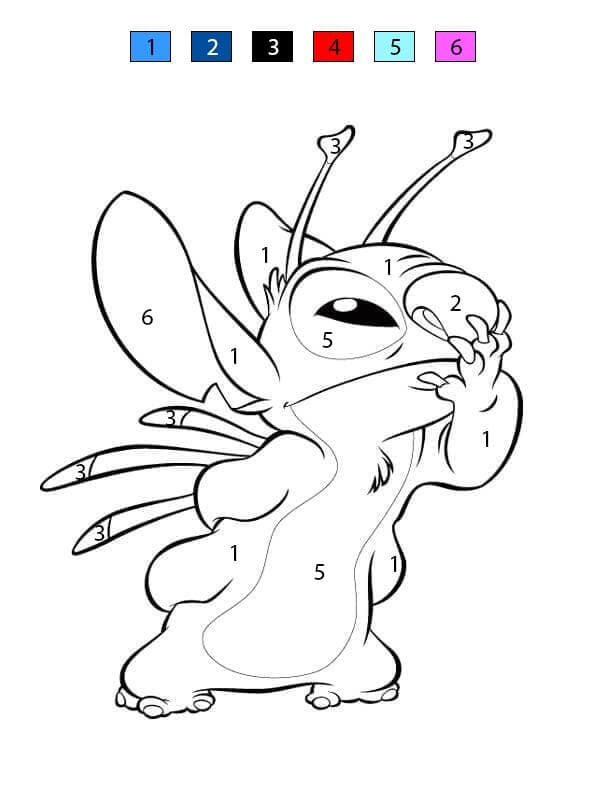 Stitch Enfantin Coloriage Magique