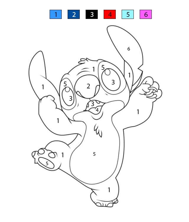 Stitch Fantaisie Coloriage Magique