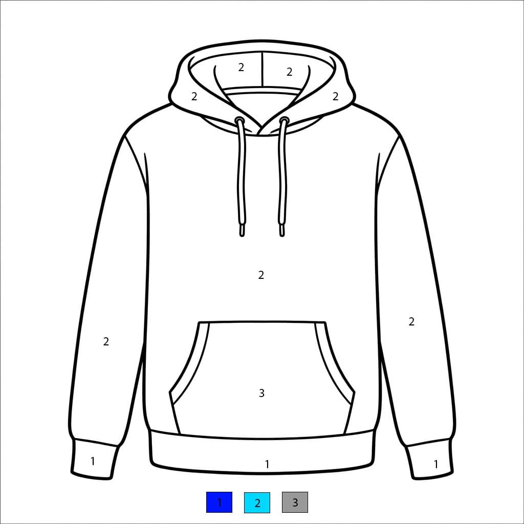 Sweatshirt à capuche Vêtements Coloriage Magique