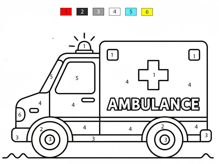 Coloriage Magique Ambulance