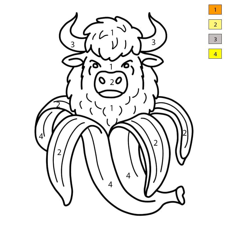 Brainrot Bulliccinni Bananini Coloriage Magique
