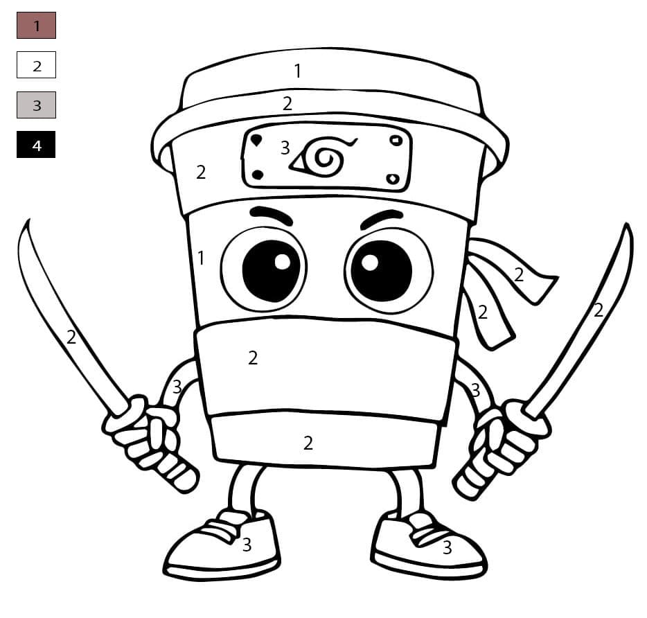 Brainrot Capuchino Assassino Coloriage Magique