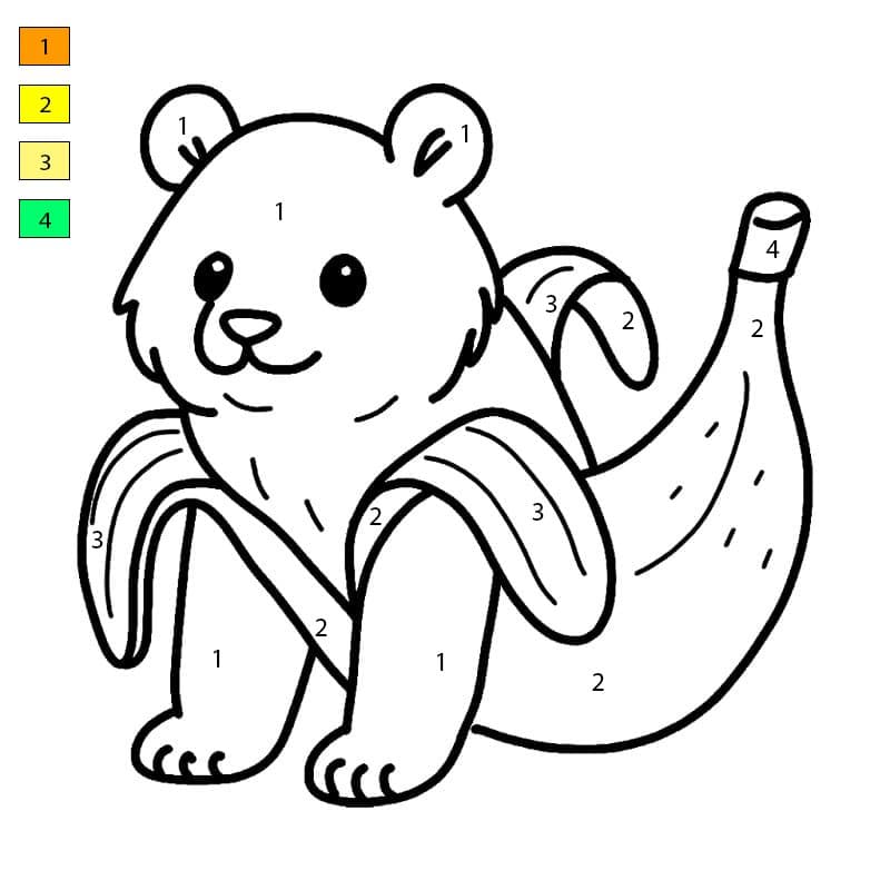 Brainrot Pandaccini Bananini Coloriage Magique
