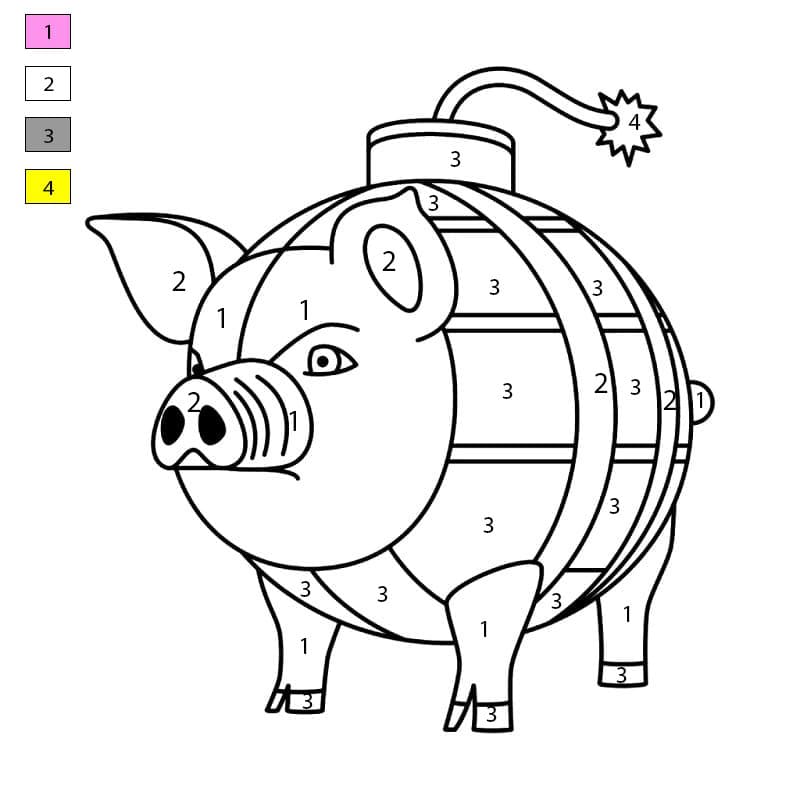 Brainrot Svinino Bombondino Coloriage Magique