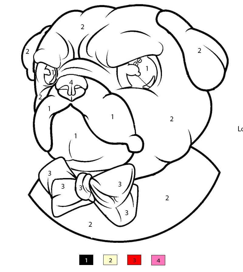Carlin élégant Coloriage Magique