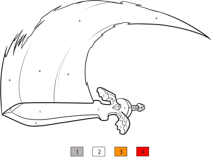 Épée d’aventure Coloriage Magique