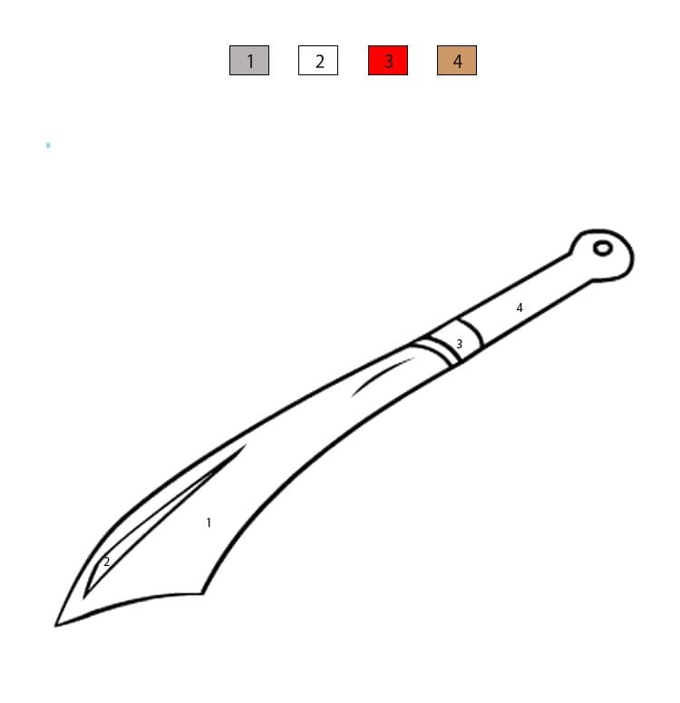 Épée magique Coloriage Magique