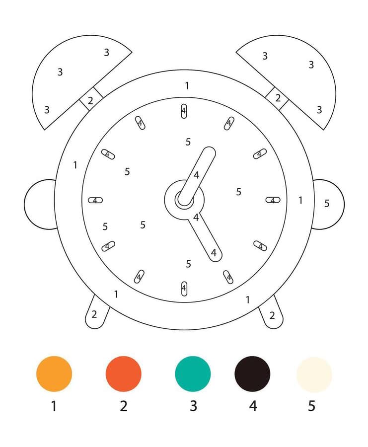 Horloge à coucou classique Coloriage Magique
