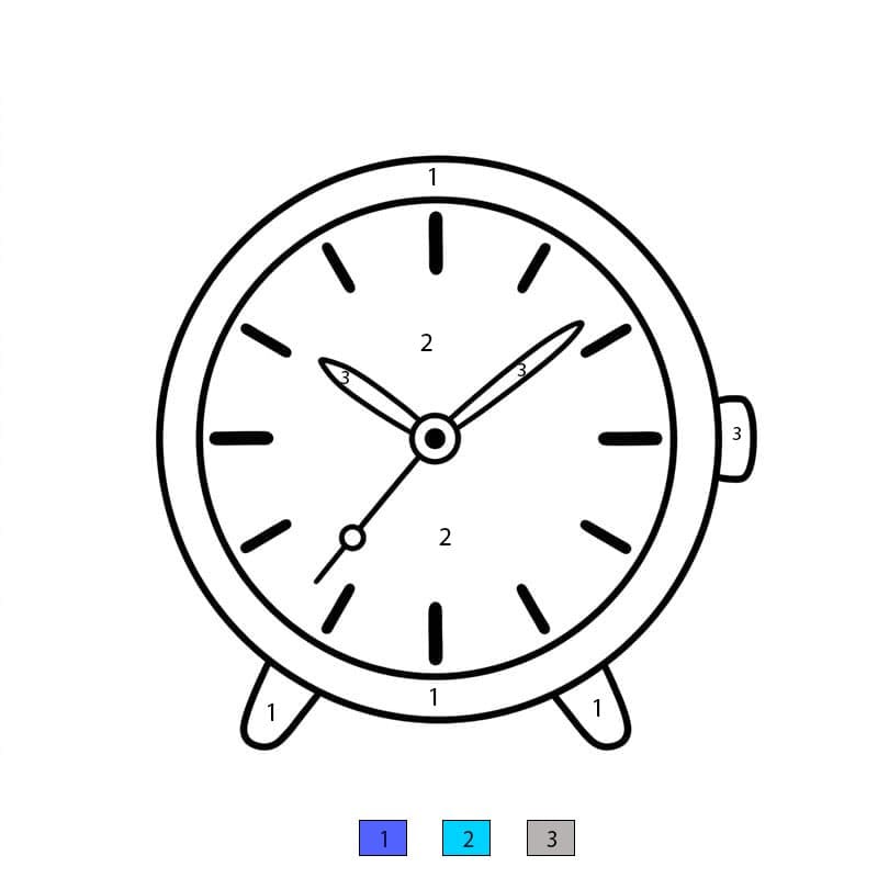 Horloge brillante Coloriage Magique