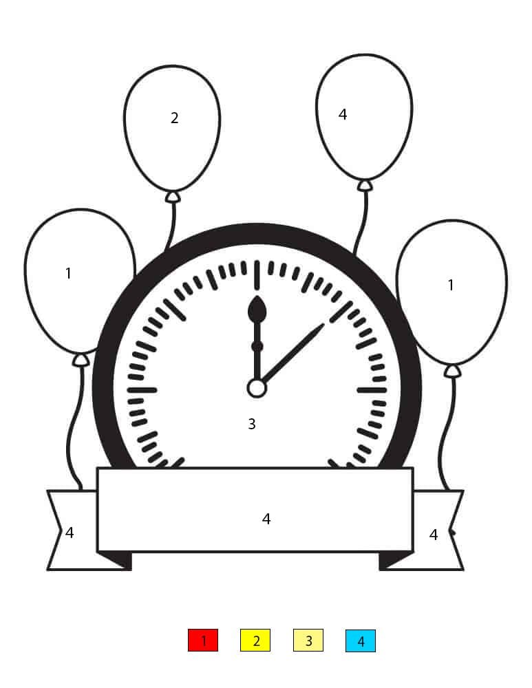 Horloge décorative Coloriage Magique