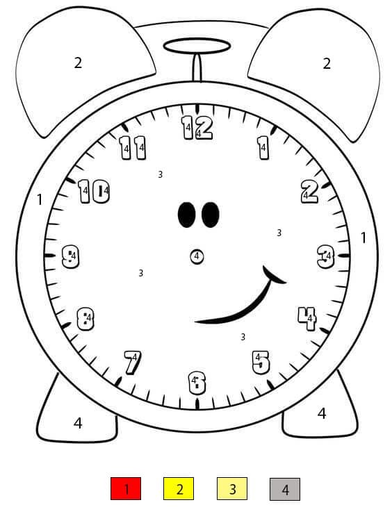Horloge détaillée Coloriage Magique