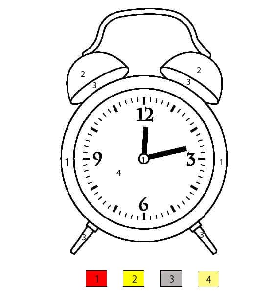 Horloge du temps Coloriage Magique