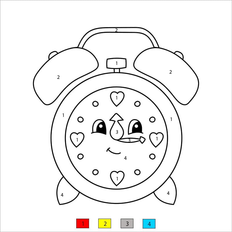 Coloriage Magique Horloge