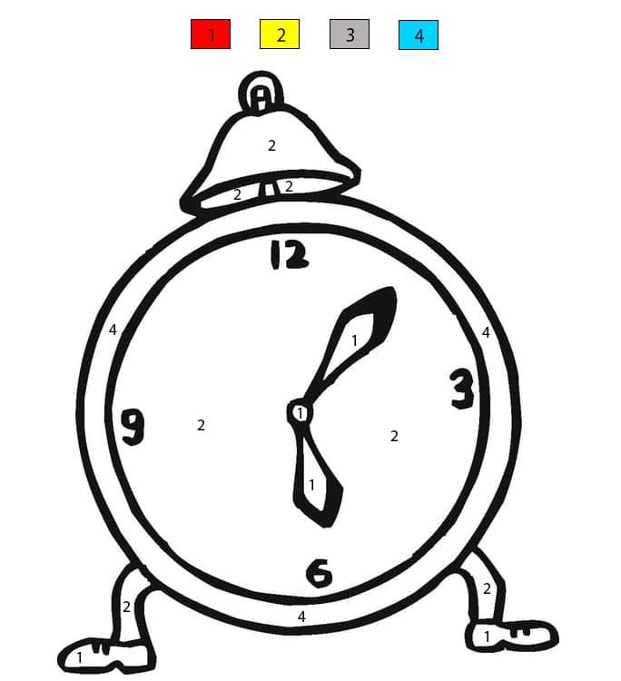 Horloge magique Coloriage Magique