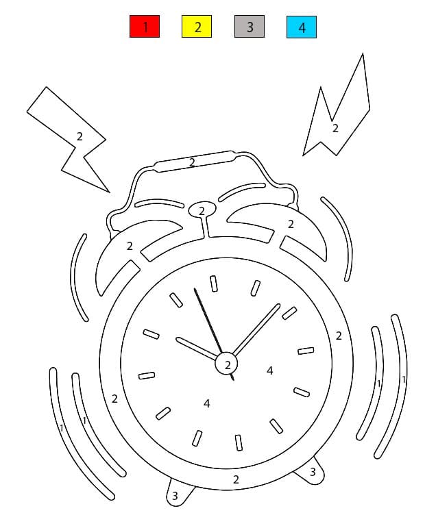 Horloge murale Coloriage Magique