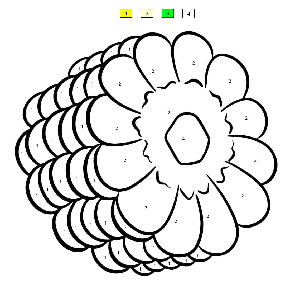Maïs doré Coloriage Magique