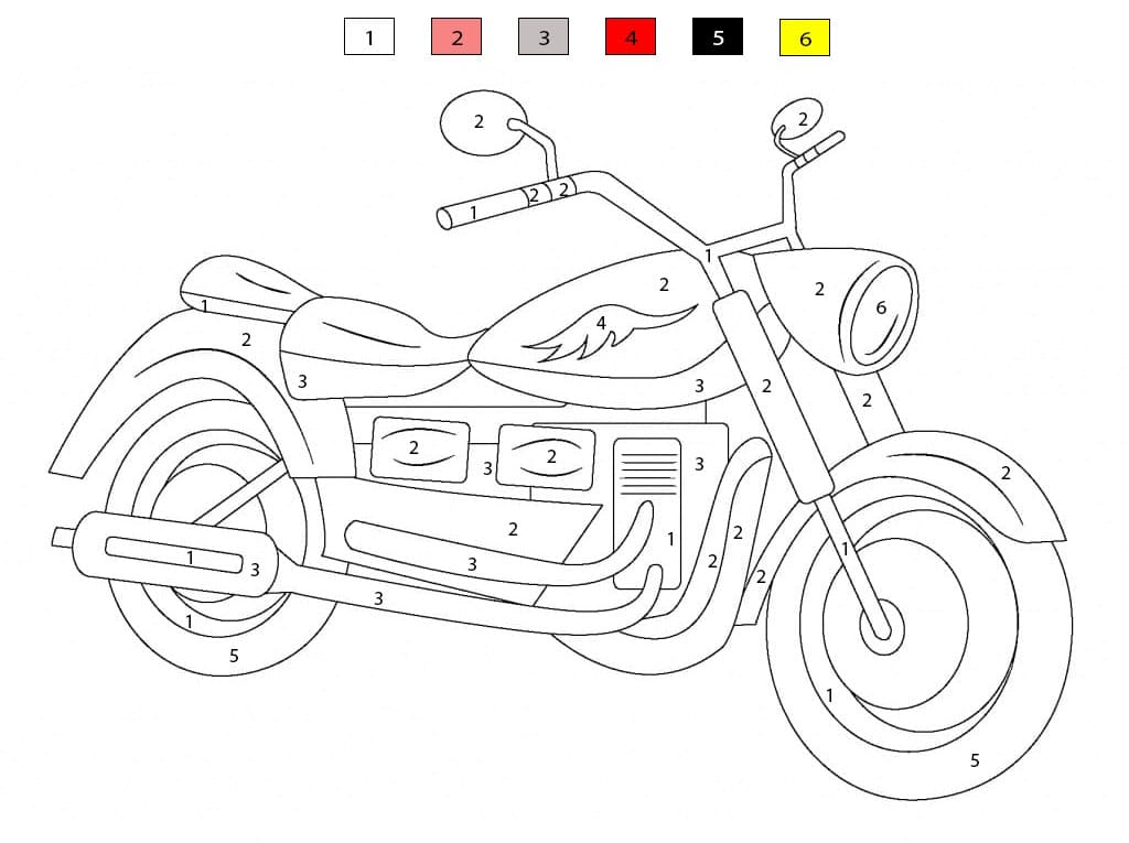 Coloriage Magique Moto