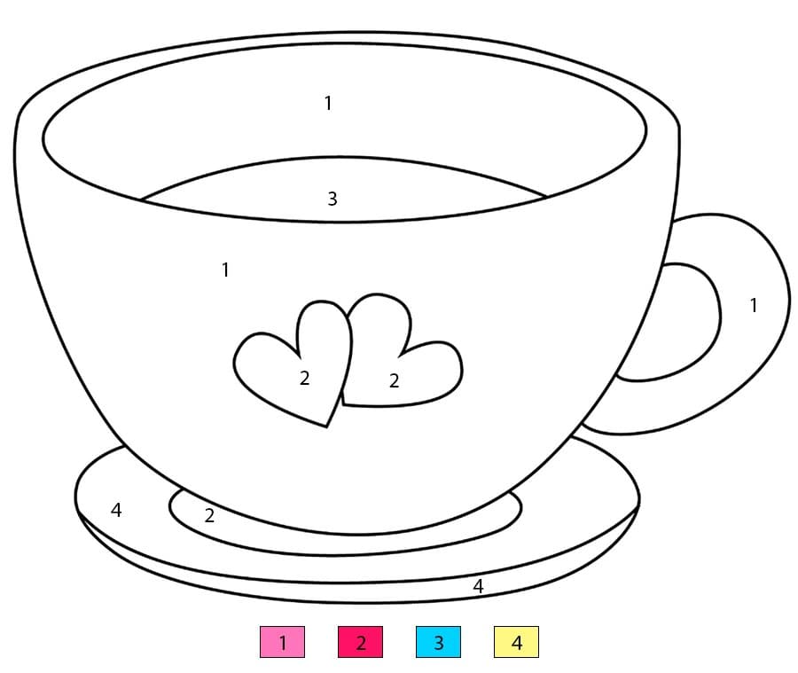 Coloriage Magique Tasse