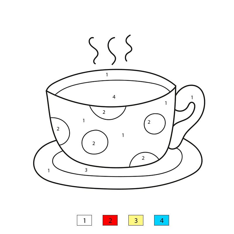 Tasse cosy Coloriage Magique